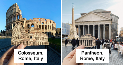 30 Pics Of Iconic Landmarks’ Illustrations Side By Side With Their Real-World Matches