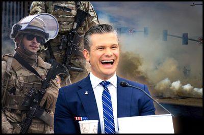 Hegseth Laughs After Senator Pushes Him to Deny Ordering Military to Use 'Lethal Force' Against Protesters