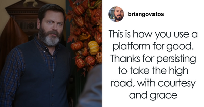 “Still Welcome In My Church”: Nick Offerman Praised For Another Brutal Clapback Against Homophobe