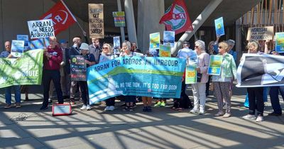 Furious protesters take to Holyrood amid 'deadlocked' Ardrossan Harbour deal