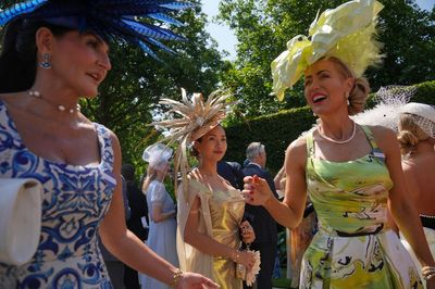 Ladies' Day brings glamour to sunny Ascot as temperatures hit 32C