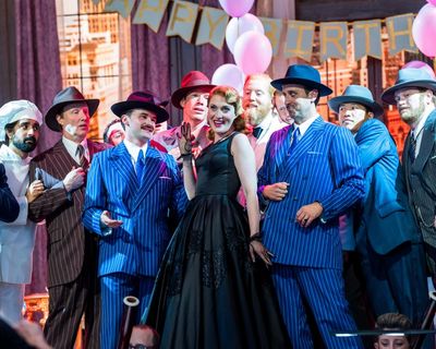 The Merry Widow review – come for the big tunes, stay for the birthday cement mixer