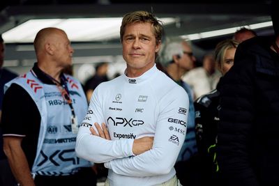 Brad Pitt drives F1 car for the first time at private McLaren test in Austin