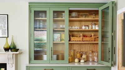 I was tired of having to constantly style my glass-fronted kitchen cabinets – this $7.99 Amazon hack has chicly disguised my kitchenware in an instant