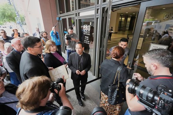 San Diego clergy visit federal immigration court to bear witness during crackdown on migrants