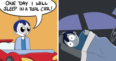 21 Tragic Situations Twisted Into Hilarious Comics By This Artist