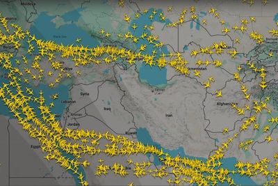 Flight tracker shows airlines avoiding Middle East airspace after US bombs Iran