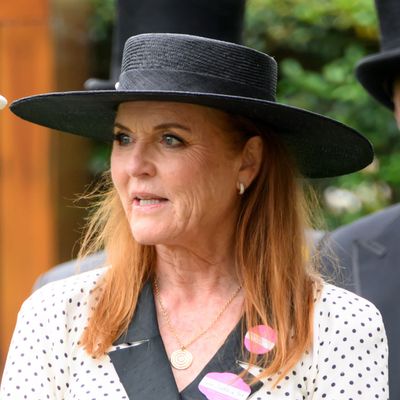 The Polka-Dot Trend Arrives at Ascot as Sarah Ferguson Re-Wears a Vintage Dress From One of Kate Middleton's Favorite Designers