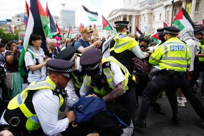 Protesters clash with police at Palestine Action demonstration