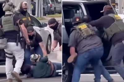 Shocking video appears to show father of three US Marines being beaten by masked agents in parking lot