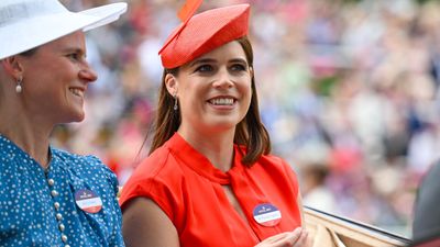 Princess Eugenie stands out from the crowd with chilli-red high street dress that I’ve got my eye on for summer occasions