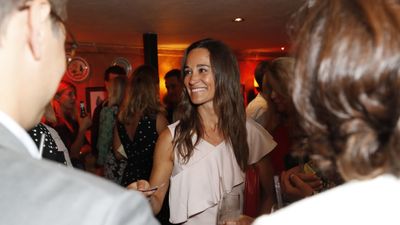 Not a fan of dresses? Pippa Middleton's pink jumpsuit and red accessories are the ideal summer solution