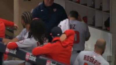 Nationals’ Keibert Ruiz Leaves Game After Taking Foul Ball Off Head in Dugout
