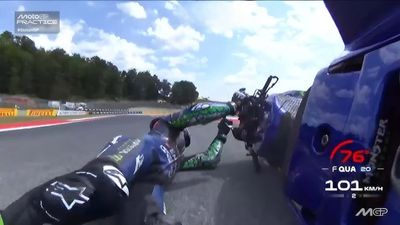Watch a Motorcycle Racer Crash, Dislocate His Shoulder, Then Set a Blistering Quali