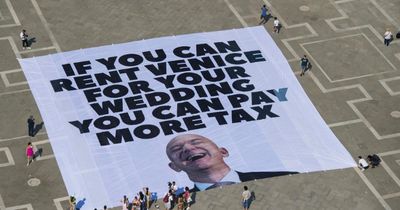 'No Space for Bezos': Activists protest Jeff Bezos's lavish Venice wedding
