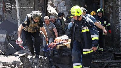 At least 18 killed in strikes across Ukraine as Zelenskyy meets Western allies at NATO summit