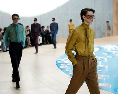 Saint Laurent’s Paris fashion week show takes audience on a holiday to Fire Island