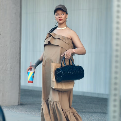 Rihanna's Saint Laurent Summer Dress is a Masterclass in Cool, Comfy Maternity Style