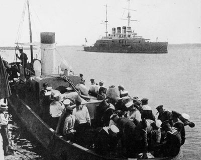 Mutiny breaks out on Russian battleship Potemkin – archive, 1905