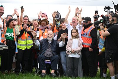 Michael Eavis, 89, makes first Glastonbury 2025 appearance as he opens the festival he started 55 years ago