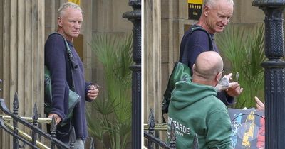 Global superstar Sting spotted in Scottish city ahead of outdoor show