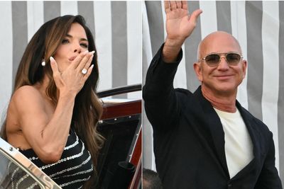 Pre-wedding glam: Jeff Bezos and Lauren Sanchez step out for first night in Venice in eye-catching attire