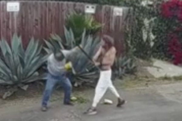 Homeless man brutally beats a gardener in broad daylight because his equipment was too noisy