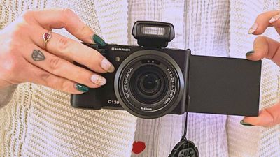 This compact camera from AgfaPhoto has a 10x zoom, funky removable flash and rotating screen