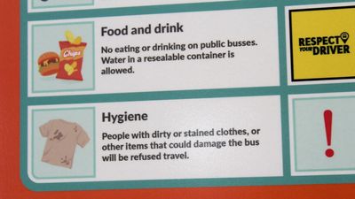New public transport dress code signs labelled 'cruel'