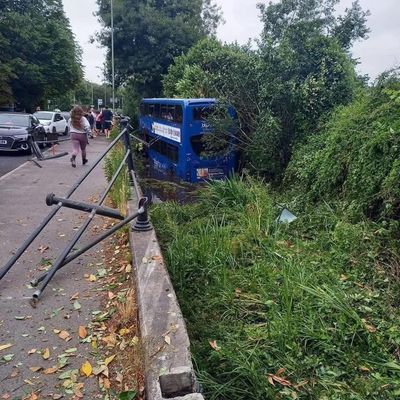 Nearly 20 children injured after bus crashes through railings into river in Eastleigh