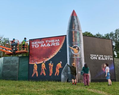 ‘Send them to Mars’: Led By Donkeys Glastonbury exhibit takes aim at Musk
