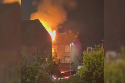 Flames engulf Halifax home following huge explosion with three injured and dozens evacuated