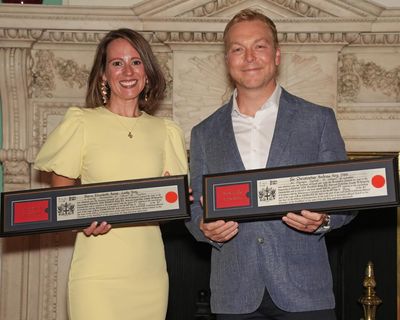 Chris and Sarra Hoy awarded freedom of the City of London