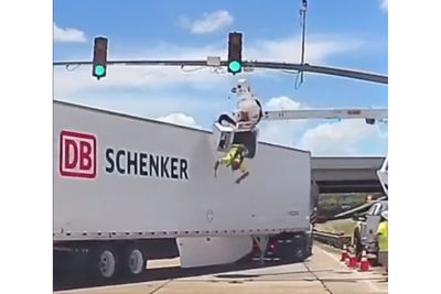 WATCH: Louisiana Utility Worker Dangles From Crain After Being Struck by Semi-Truck