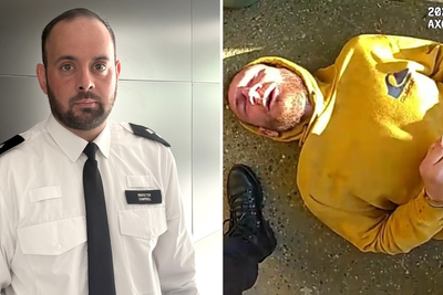 Heroic police officer confronted samurai-wielding murderer Marcus Monzo with just a baton