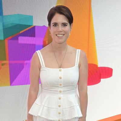 Princess Eugenie Masters Heat Wave Dressing in a Breezy White Linen Dress