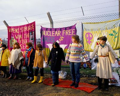 Greenham Common women urge new generation to ‘rise up’ against nuclear threat
