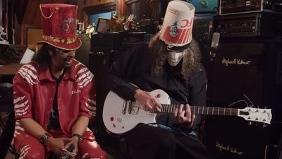“I don’t know how he got my address. He sent me a videotape of him jamming his head off. I was like, ‘Who is this guy?’” Buckethead gives rare ‘interview’ to Bootsy Collins – but speaks through his Les Paul