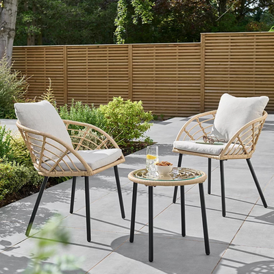 George Home’s stunning Mykonos bistro set is back in stock after selling out last year – but be quick, it’s predicted to sell out again