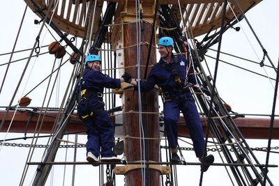 Lorraine Kelly shook ‘like a leaf’ as she climbed 25-metre mast on RSS Discovery
