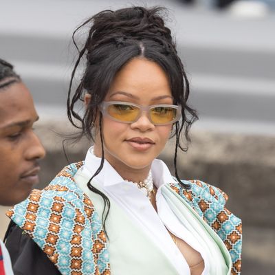 Rihanna Attends Jonathan Anderson's Dior Debut in a Custom Menswear Look Inspired by the Spring 2026 Show