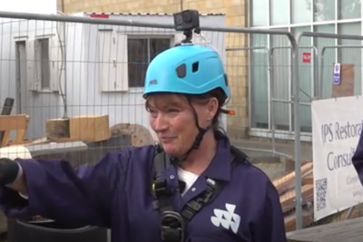 Lorraine Kelly ‘terrified’ after climbing up 25-ft ship in Dundee following keyhole surgery