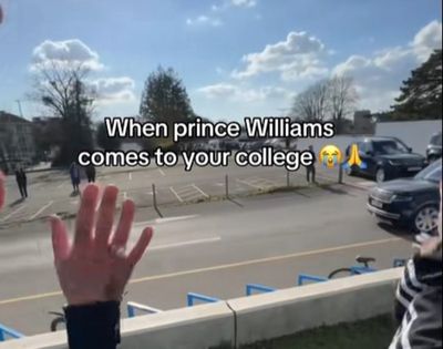 Shocking moment student brands Prince Harry a 'ginger f***' while William visits college