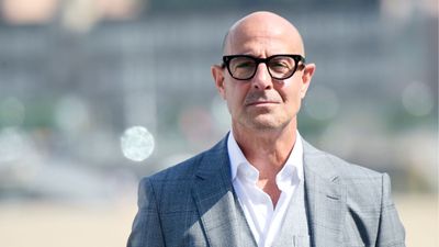 2026's new neutral? We're pretty sure we just spotted the next must-have tone on Stanley Tucci's living room walls