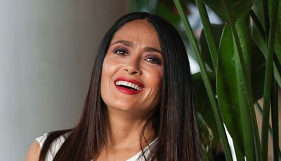 Salma Hayek's unexpected trick for concealing greys uses a product you already own
