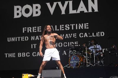 Glastonbury says chants by Bob Vylan ‘crossed the line’ as police assess footage