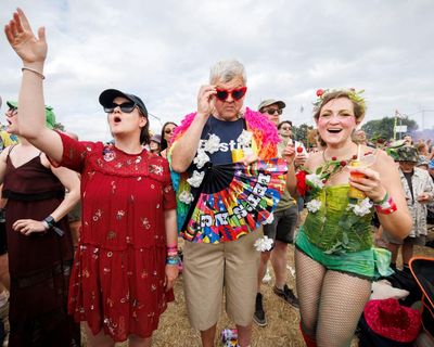 Adrian Chiles’s first time at Glastonbury: ‘The peace-and-love control knobs get turned up to 11’