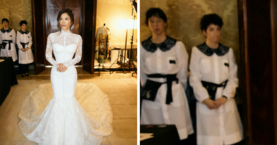 “She Has A Set Of Elves”: Uncomfortable Staffers Photobomb Lauren Sánchez’s Bridal Pics And Go Viral