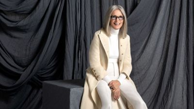 Diane Keaton's colorful crockery storage is a work of art – I've seen hundreds of celebrity kitchens, and hers belongs in a museum