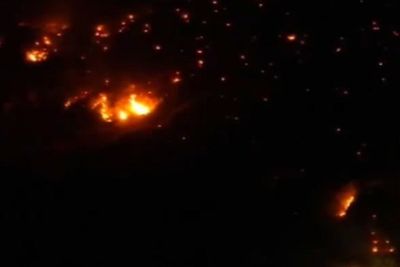 Aerial footage shows Turkey firefighters battling huge flames in Izmir province